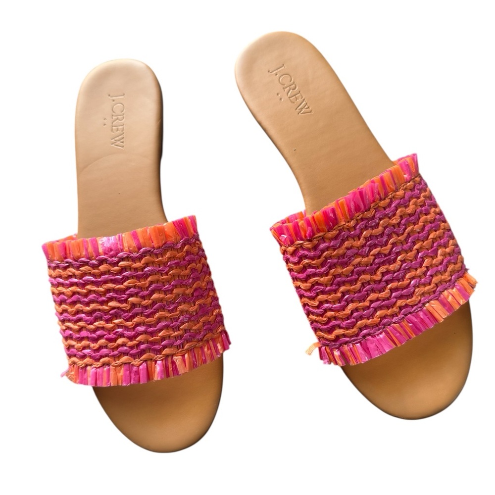 J. Crew | Raffia Slide sandals size 7